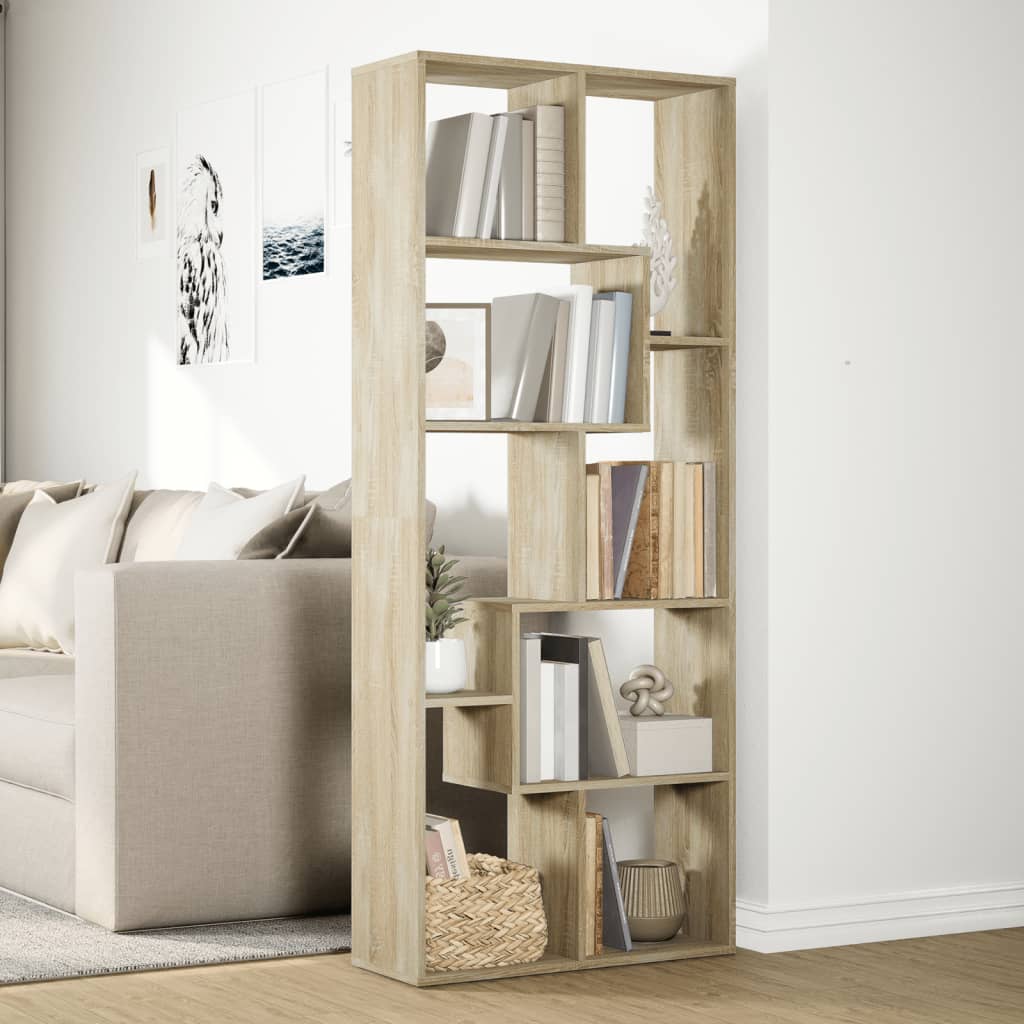 vidaXL Bibliotecă/separator cameră stejar sonoma 67x25x161,5 cm lemn vidaXL Bibliotecă/separator cameră stejar sonoma 67x25x161,5 cm lemn