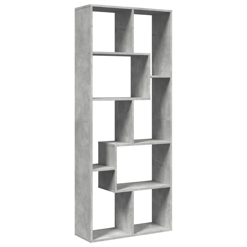 vidaXL Bibliotecă/separator cameră gri beton 67x25x161,5 cm lemn vidaXL Bibliotecă/separator cameră gri beton 67x25x161,5 cm lemn