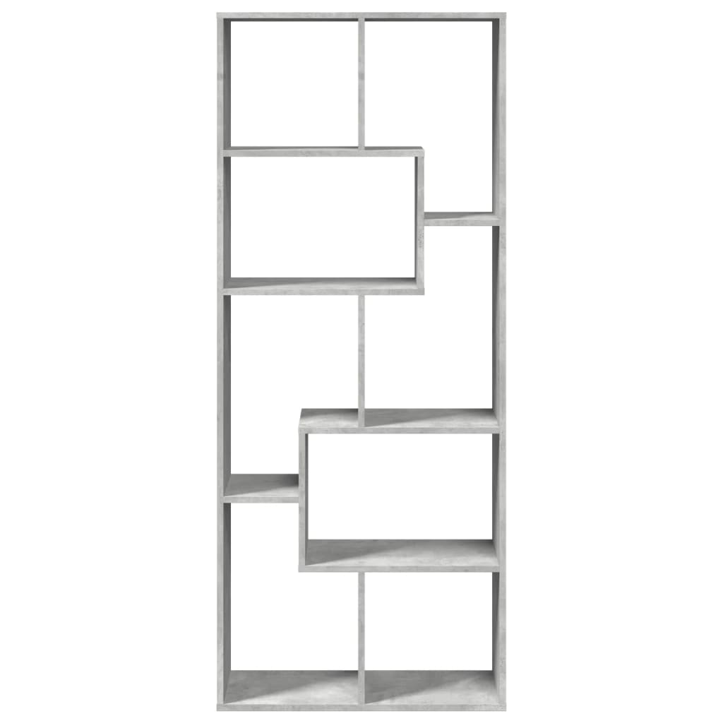 vidaXL Bibliotecă/separator cameră gri beton 67x25x161,5 cm lemn vidaXL Bibliotecă/separator cameră gri beton 67x25x161,5 cm lemn