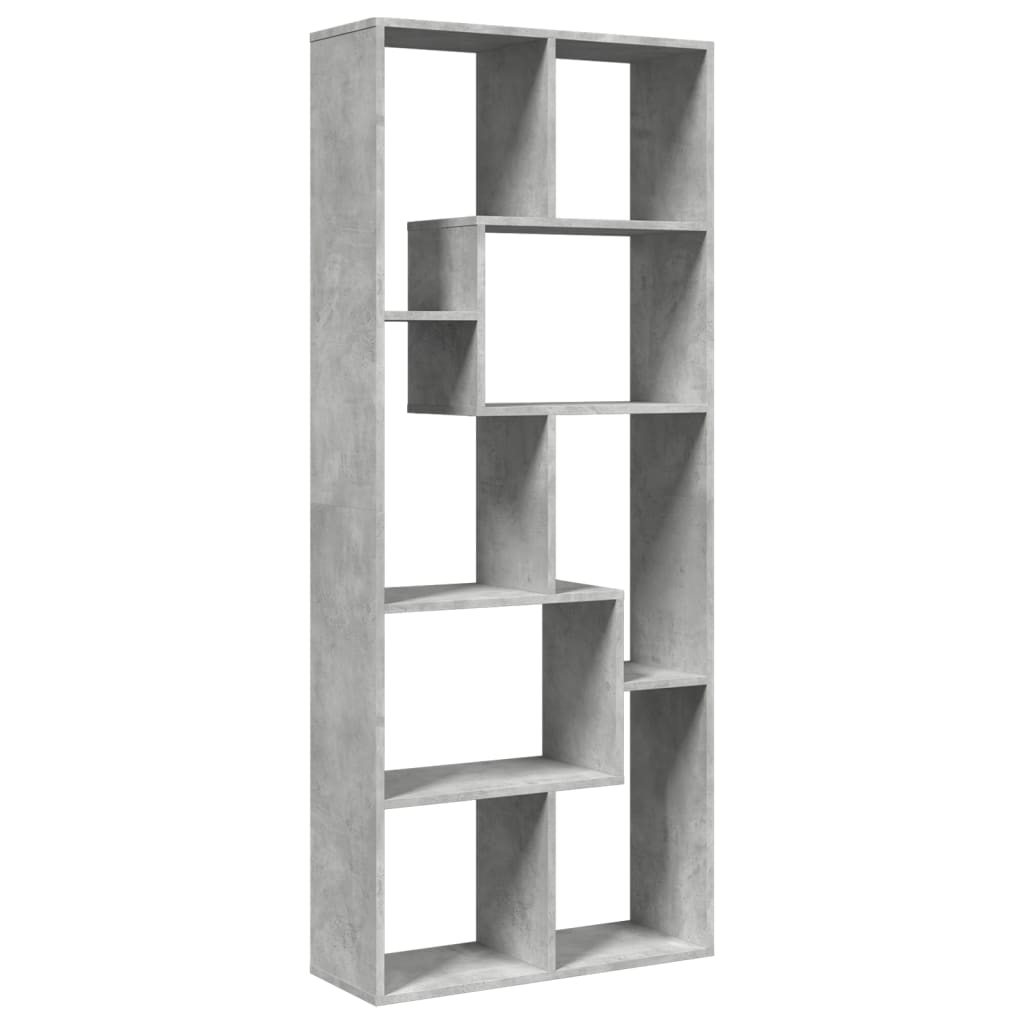 vidaXL Bibliotecă/separator cameră gri beton 67x25x161,5 cm lemn vidaXL Bibliotecă/separator cameră gri beton 67x25x161,5 cm lemn