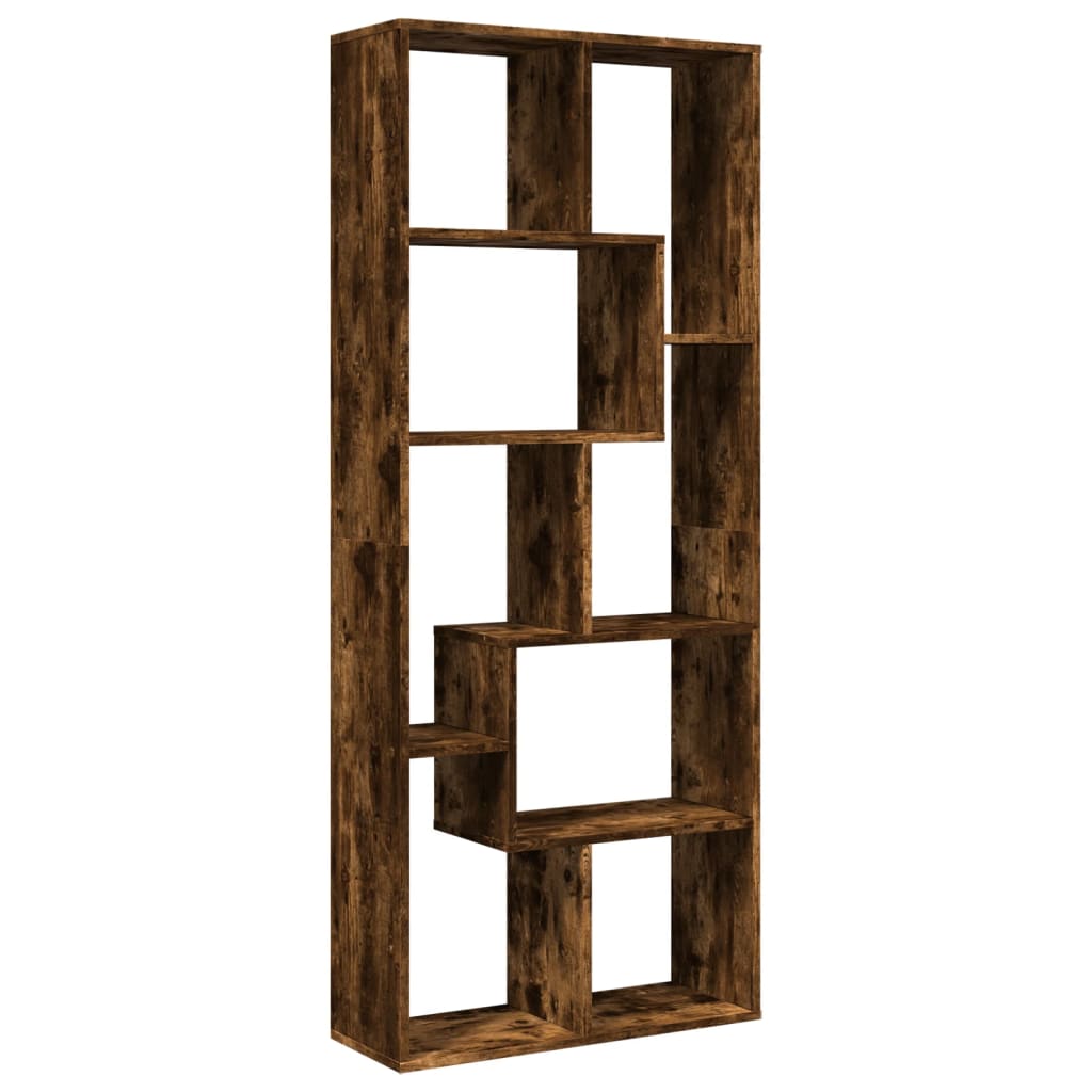 vidaXL Bibliotecă/separator cameră stejar fumuriu 67x25x161,5 cm lemn vidaXL Bibliotecă/separator cameră stejar fumuriu 67x25x161,5 cm lemn