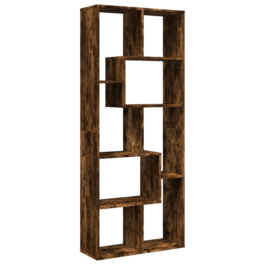 vidaXL Bibliotecă/separator cameră stejar fumuriu 67x25x161,5 cm lemn vidaXL Bibliotecă/separator cameră stejar fumuriu 67x25x161,5 cm lemn