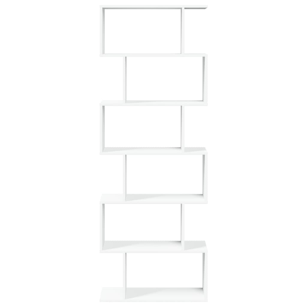 vidaXL Bibliotecă/separator cameră, 6 niveluri, alb, 70x24x193cm, lemn vidaXL Bibliotecă/separator cameră, 6 niveluri, alb, 70x24x193cm, lemn