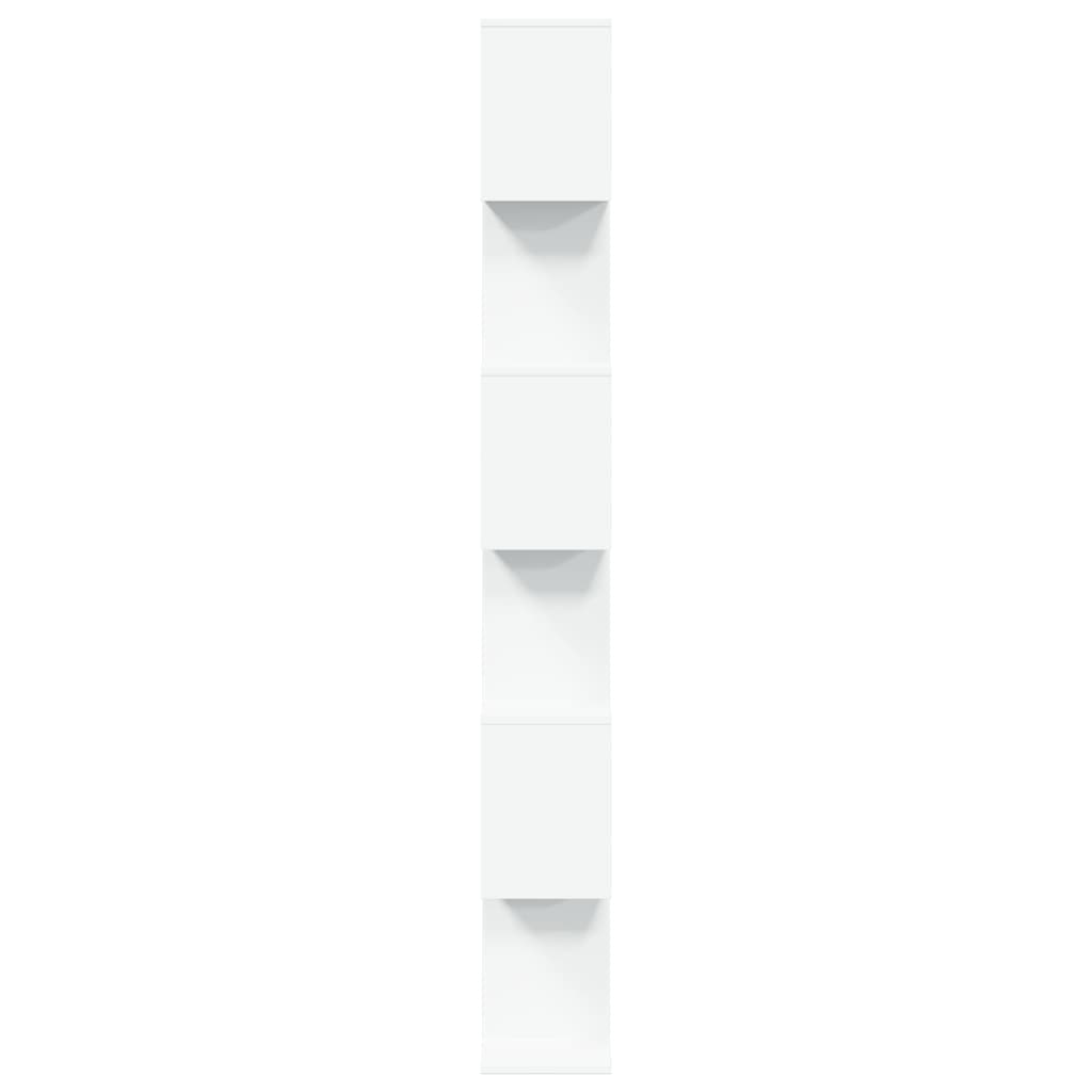 vidaXL Bibliotecă/separator cameră, 6 niveluri, alb, 70x24x193cm, lemn vidaXL Bibliotecă/separator cameră, 6 niveluri, alb, 70x24x193cm, lemn