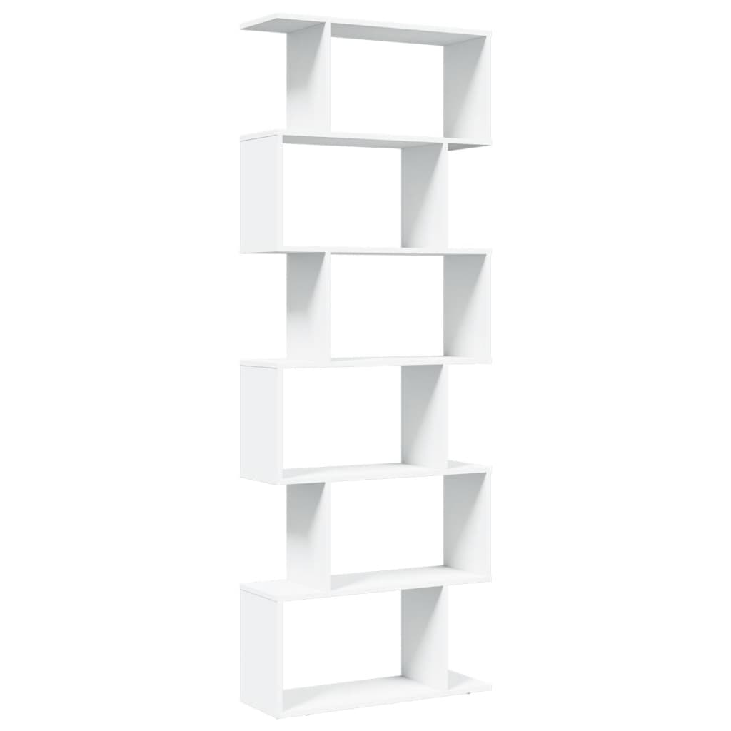 vidaXL Bibliotecă/separator cameră, 6 niveluri, alb, 70x24x193cm, lemn vidaXL Bibliotecă/separator cameră, 6 niveluri, alb, 70x24x193cm, lemn