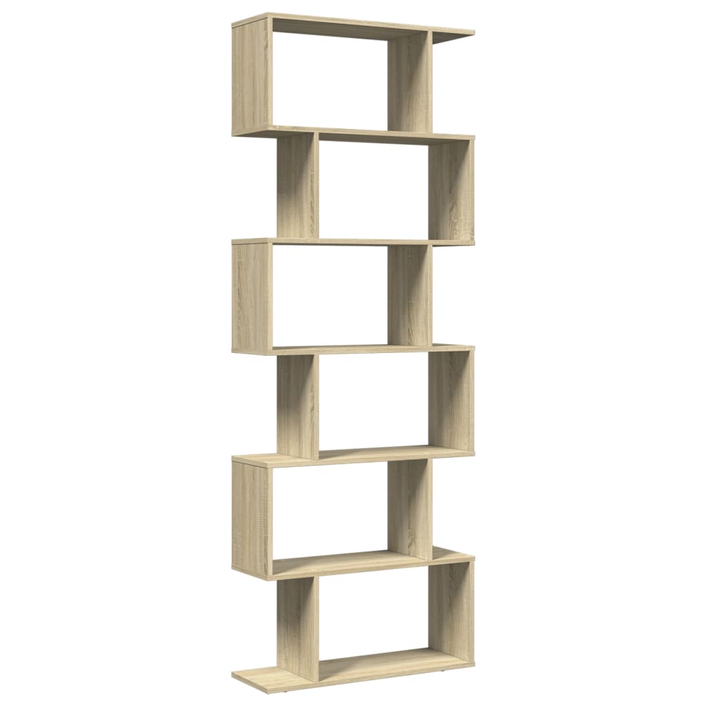 vidaXL Bibliotecă/separator 6 niveluri stejar sonoma 70x24x193 cm lemn