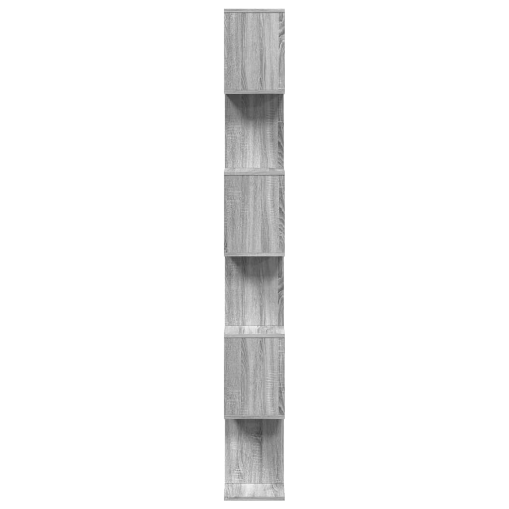 vidaXL Bibliotecă/separator 6 niveluri sonoma gri 70x24x193 cm lemn vidaXL Bibliotecă/separator 6 niveluri sonoma gri 70x24x193 cm lemn