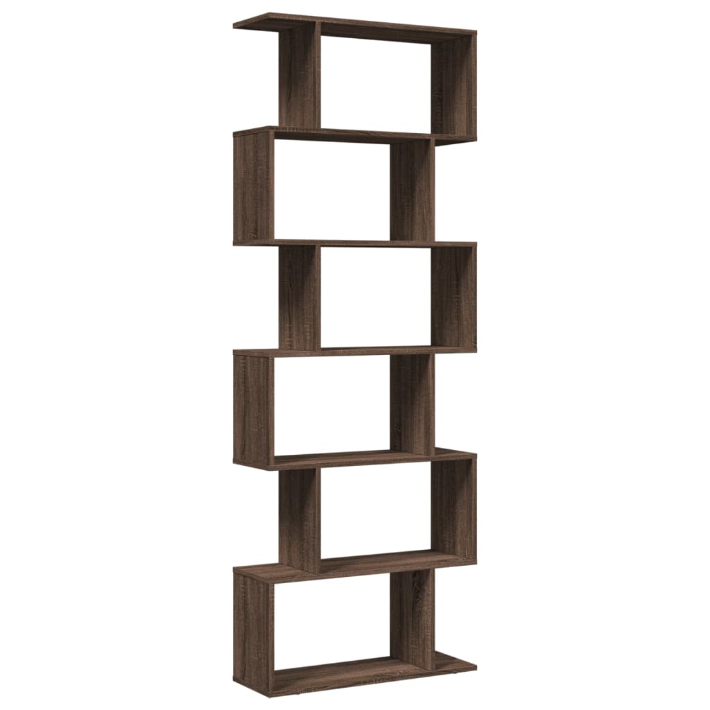 vidaXL Bibliotecă/separator 6 niveluri stejar maro 70x24x193 cm lemn