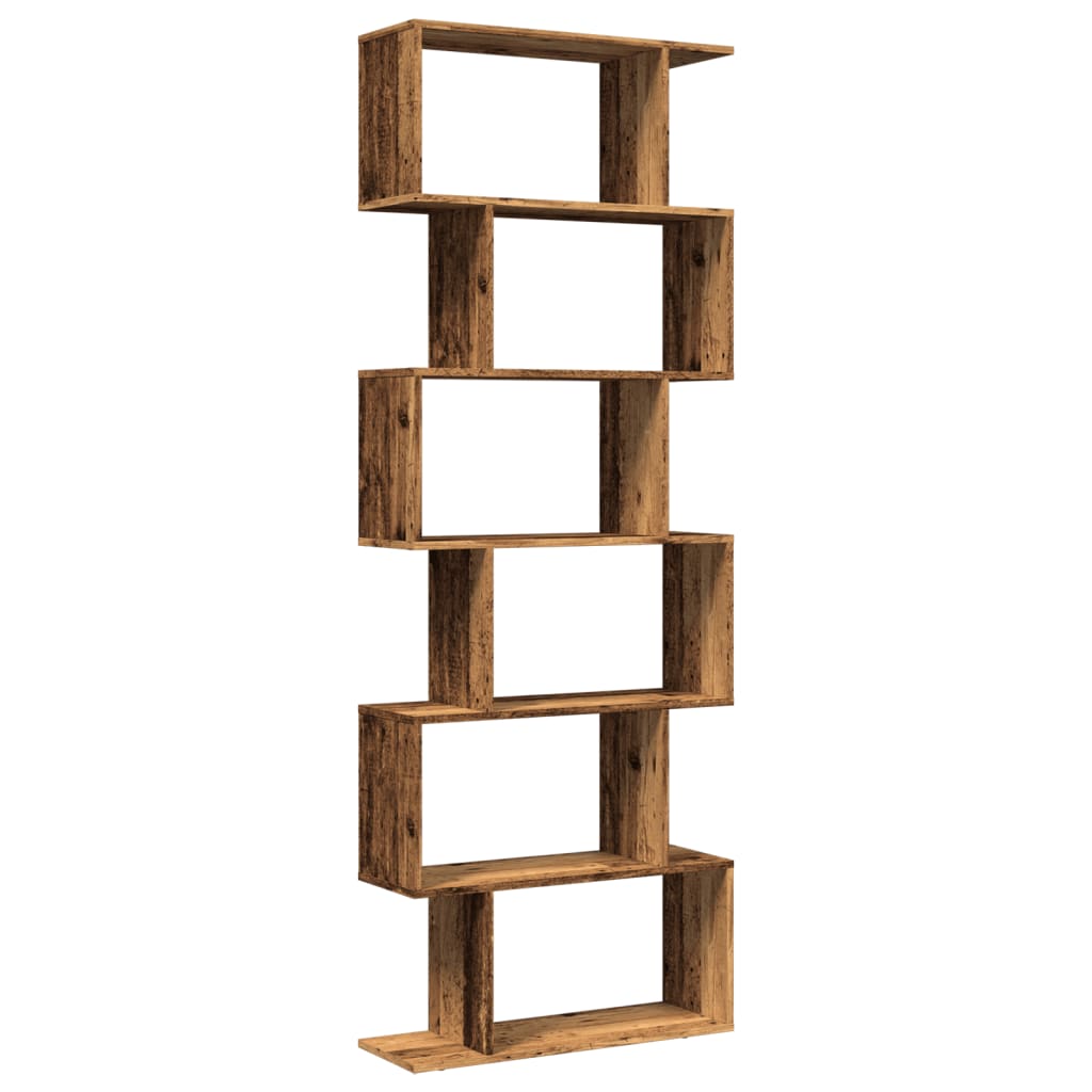 vidaXL Bibliotecă/separator 6 niveluri lemn vechi 70x24x193 cm lemn vidaXL Bibliotecă/separator 6 niveluri lemn vechi 70x24x193 cm lemn