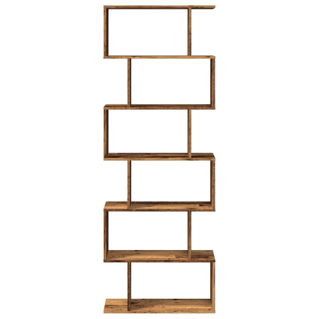 vidaXL Bibliotecă/separator 6 niveluri lemn vechi 70x24x193 cm lemn vidaXL Bibliotecă/separator 6 niveluri lemn vechi 70x24x193 cm lemn