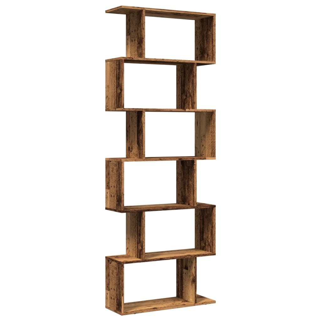 vidaXL Bibliotecă/separator 6 niveluri lemn vechi 70x24x193 cm lemn vidaXL Bibliotecă/separator 6 niveluri lemn vechi 70x24x193 cm lemn