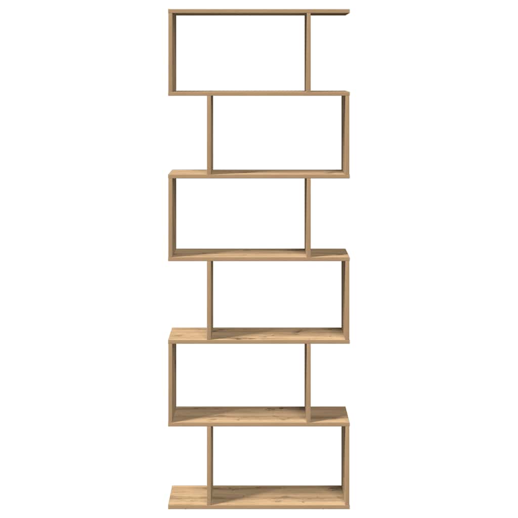 vidaXL Bibliotecă/separator 6 nivel stejar artizanal 70x24x193 cm lemn