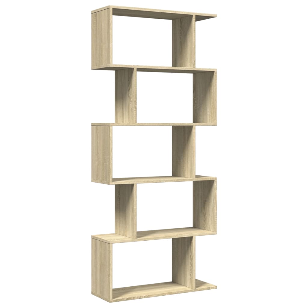 vidaXL Bibliotecă/separator 5 niveluri stejar sonoma 70x24x161 cm lemn vidaXL Bibliotecă/separator 5 niveluri stejar sonoma 70x24x161 cm lemn