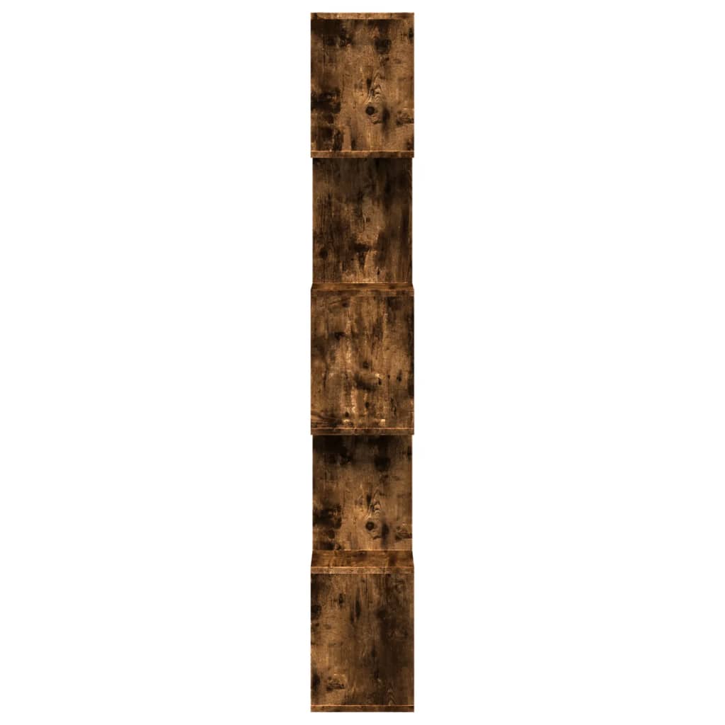 vidaXL Bibliotecă/separator 5 niveluri stejar fumuriu 70x24x161cm lemn vidaXL Bibliotecă/separator 5 niveluri stejar fumuriu 70x24x161cm lemn