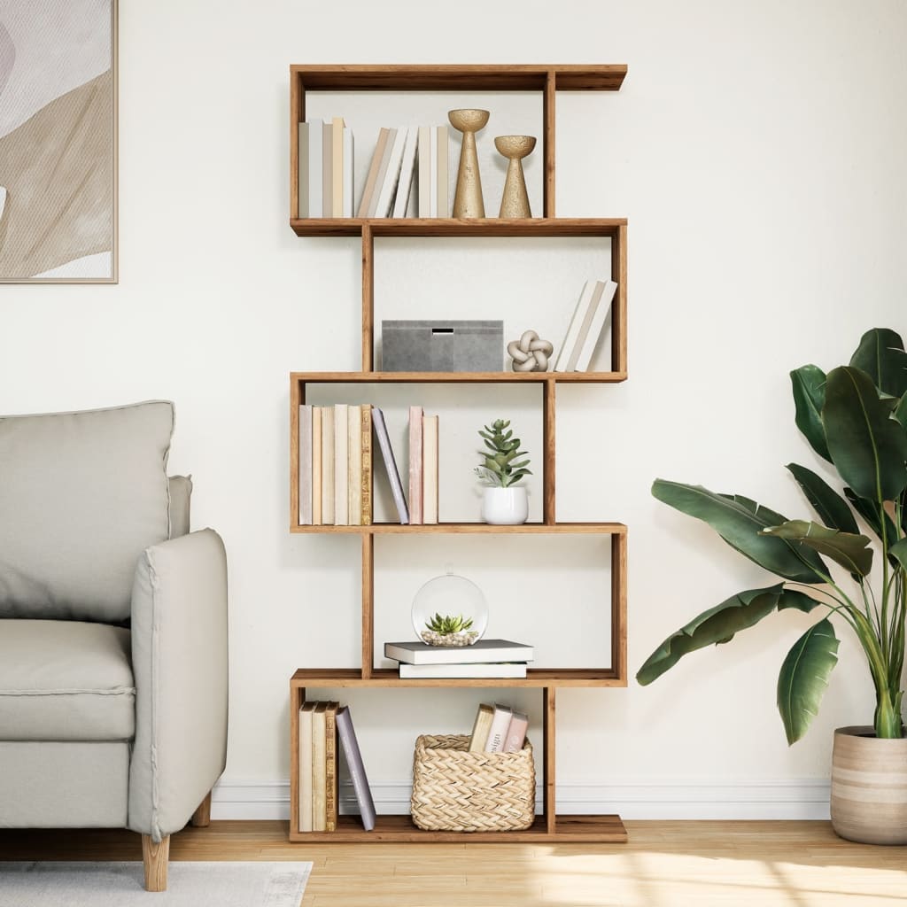 vidaXL Bibliotecă/separator 5 nivel stejar artizanal 70x24x161 cm lemn vidaXL Bibliotecă/separator 5 nivel stejar artizanal 70x24x161 cm lemn
