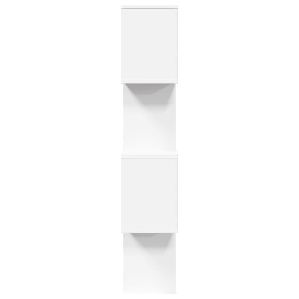 vidaXL Bibliotecă/separator cameră 4 niveluri, alb, 70x24x129 cm, lemn vidaXL Bibliotecă/separator cameră 4 niveluri, alb, 70x24x129 cm, lemn