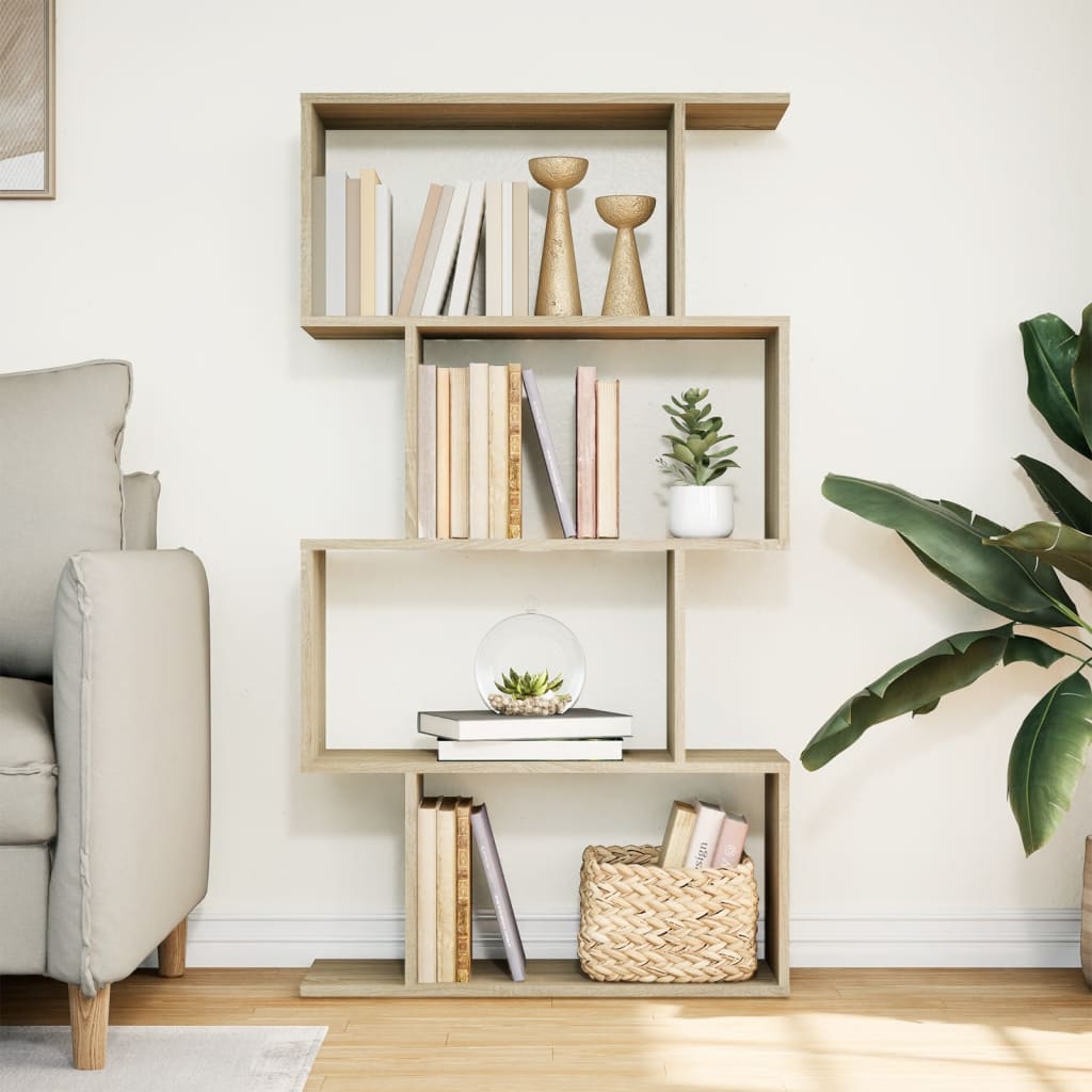 vidaXL Bibliotecă/separator 4 niveluri stejar sonoma 70x24x129cm lemn