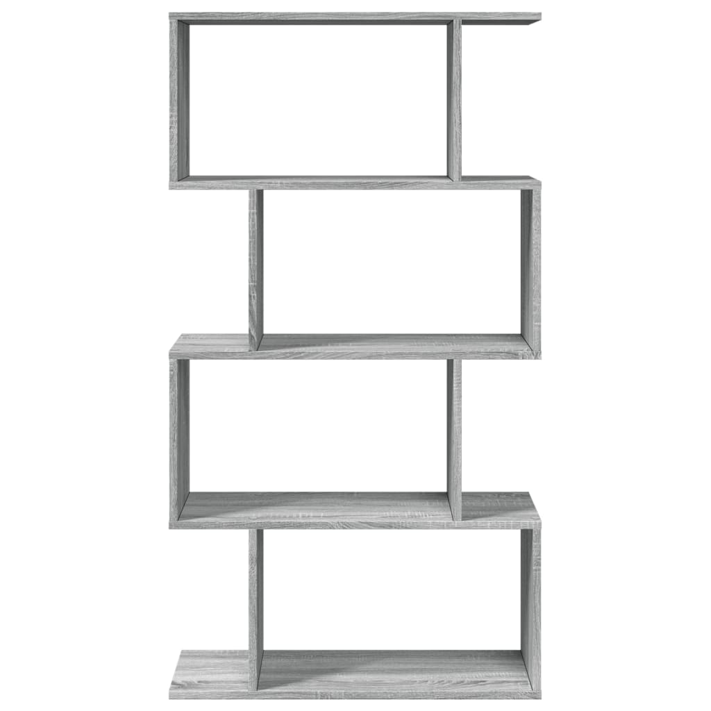 vidaXL Bibliotecă/separator 4 niveluri sonoma gri 70x24x129cm lemn