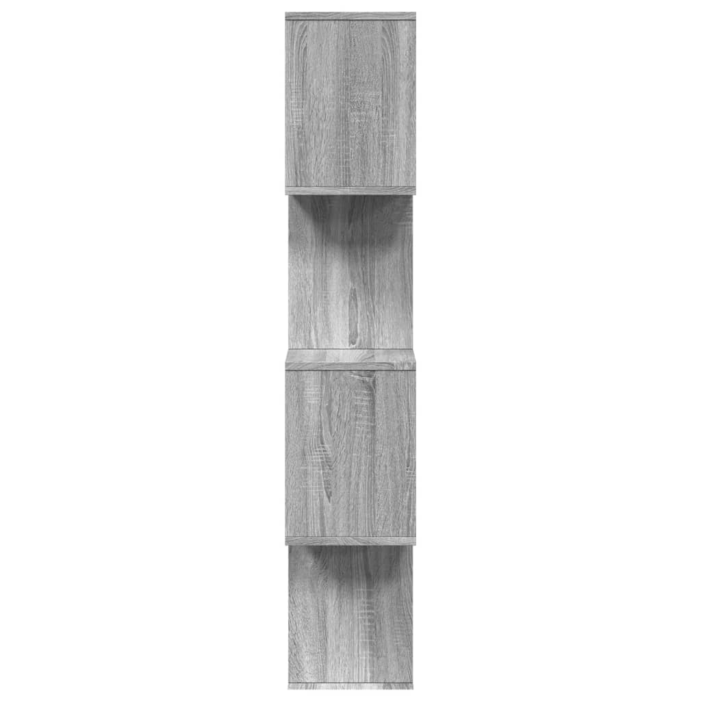 vidaXL Bibliotecă/separator 4 niveluri sonoma gri 70x24x129cm lemn