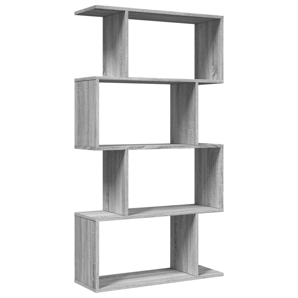 vidaXL Bibliotecă/separator 4 niveluri sonoma gri 70x24x129cm lemn
