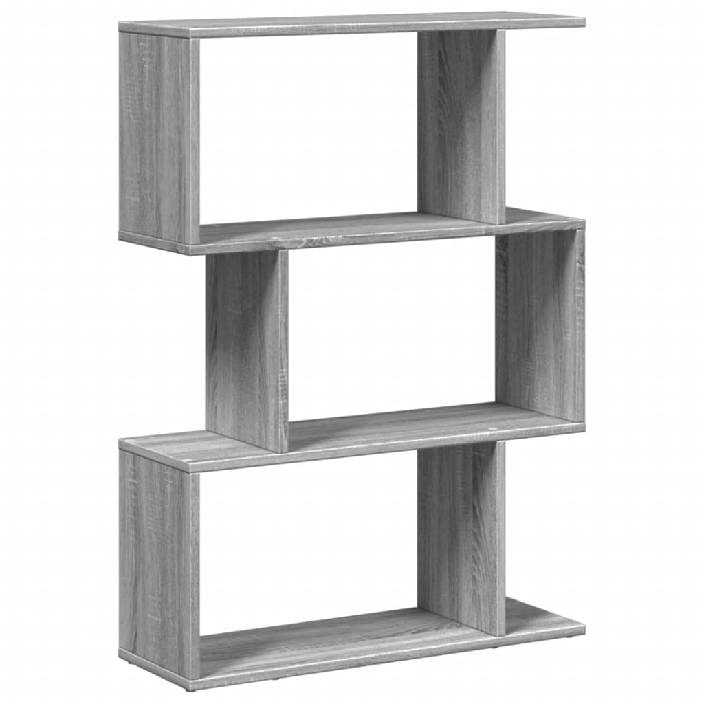 vidaXL Bibliotecă/separator 3 niveluri sonoma gri 70x24x97 cm lemn vidaXL Bibliotecă/separator 3 niveluri sonoma gri 70x24x97 cm lemn