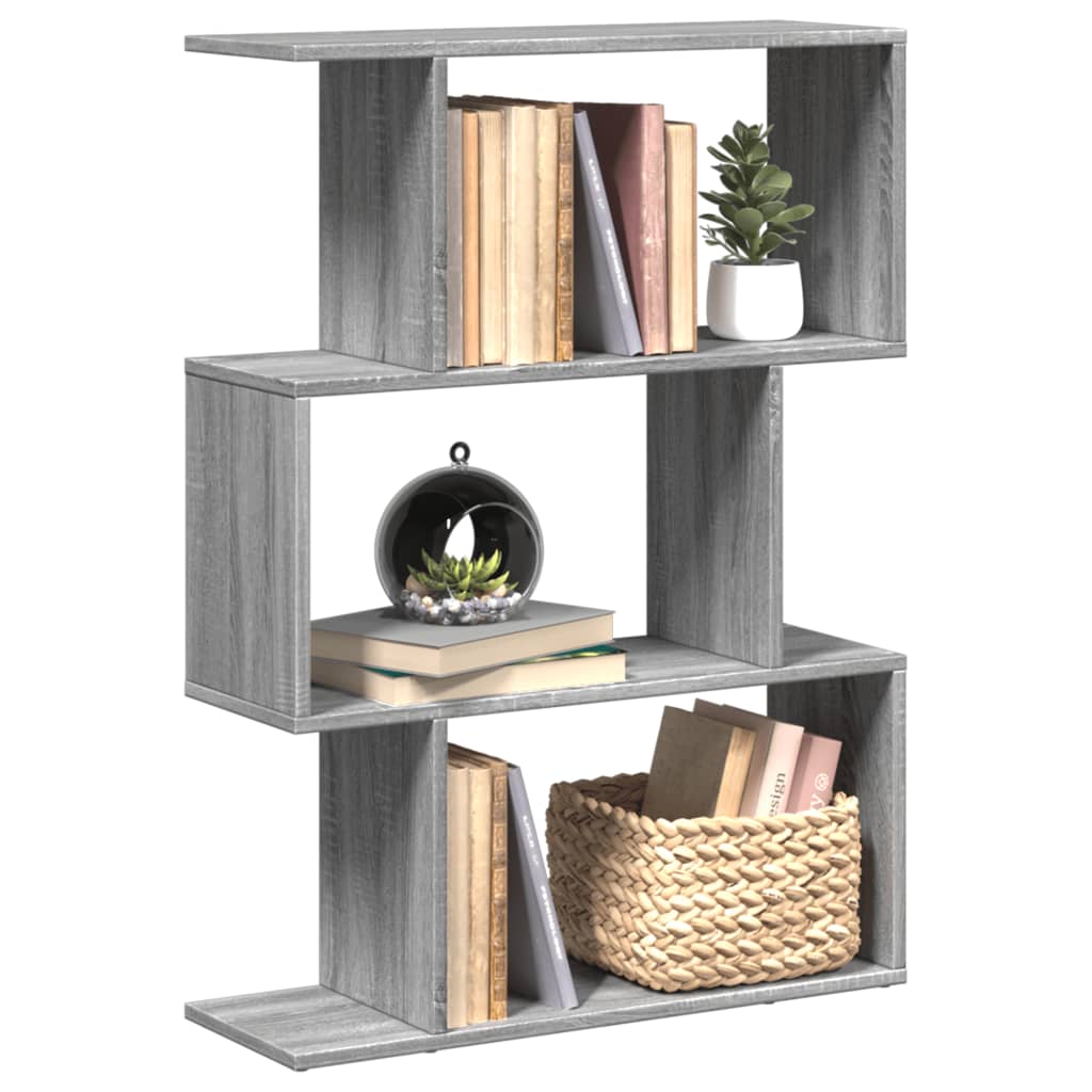 vidaXL Bibliotecă/separator 3 niveluri sonoma gri 70x24x97 cm lemn vidaXL Bibliotecă/separator 3 niveluri sonoma gri 70x24x97 cm lemn