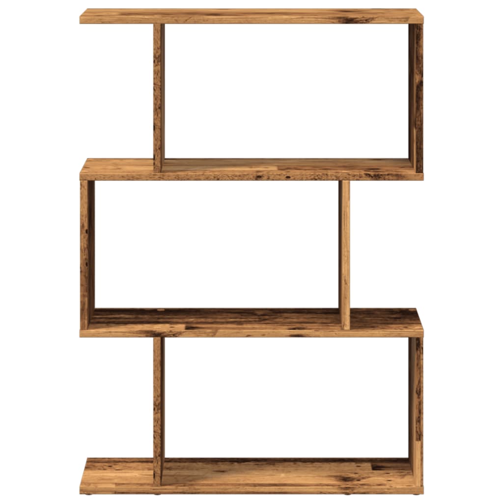 vidaXL Bibliotecă/separator 3 niveluri lemn vechi 70x24x97 cm lemn