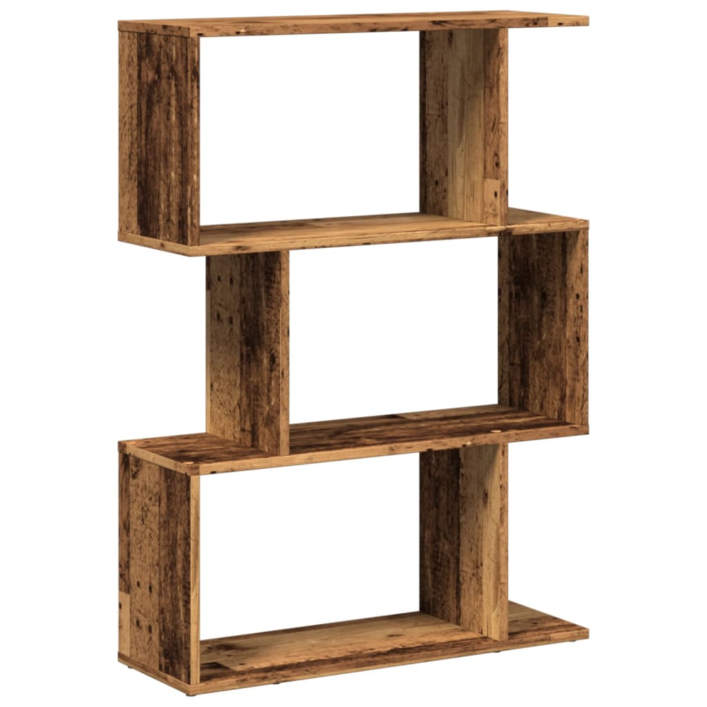 vidaXL Bibliotecă/separator 3 niveluri lemn vechi 70x24x97 cm lemn