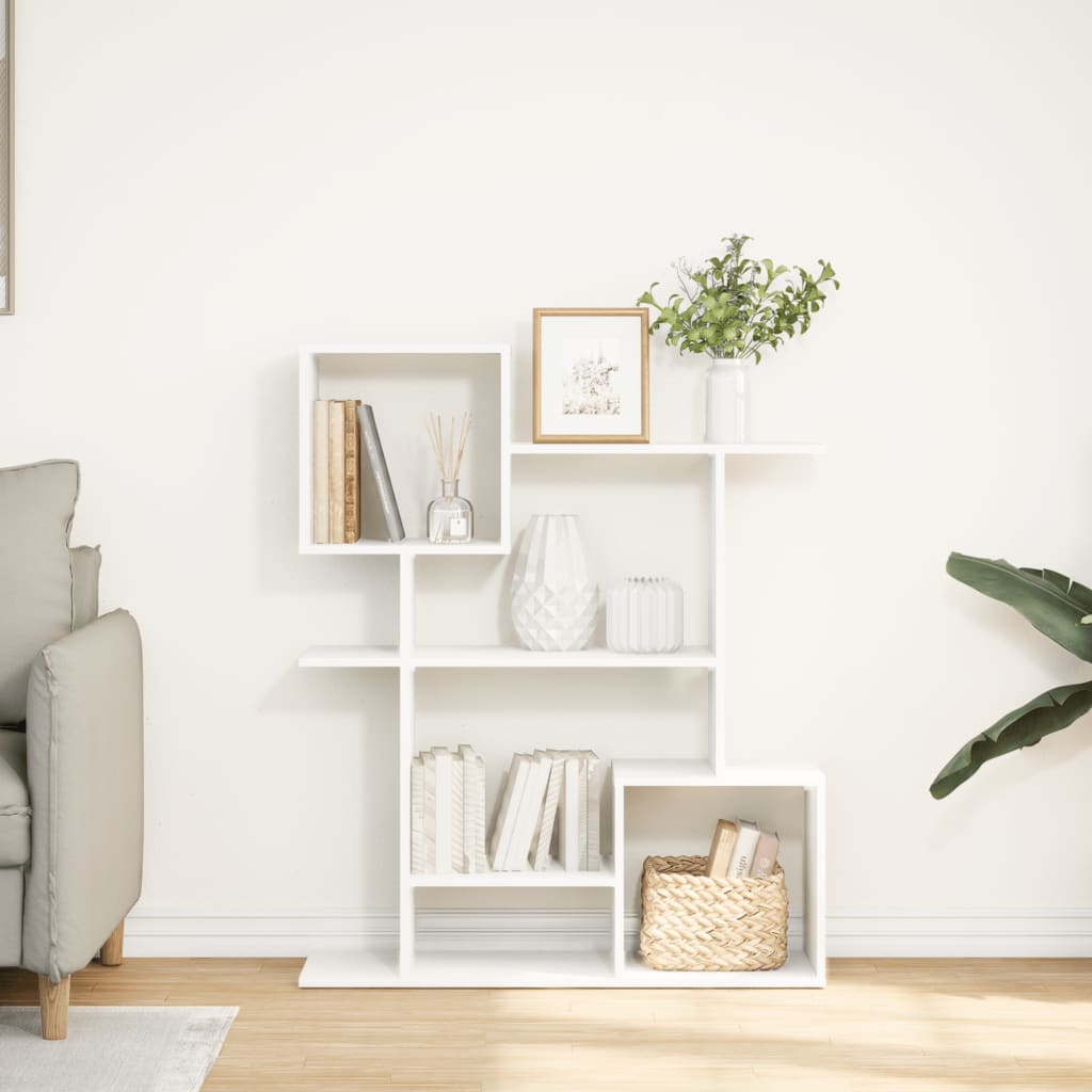 vidaXL Bibliotecă/separator cameră alb 92x29x112 cm lemn prelucrat