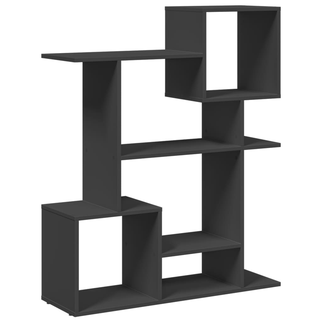 vidaXL Bibliotecă/separator cameră negru 92x29x112 cm lemn prelucrat