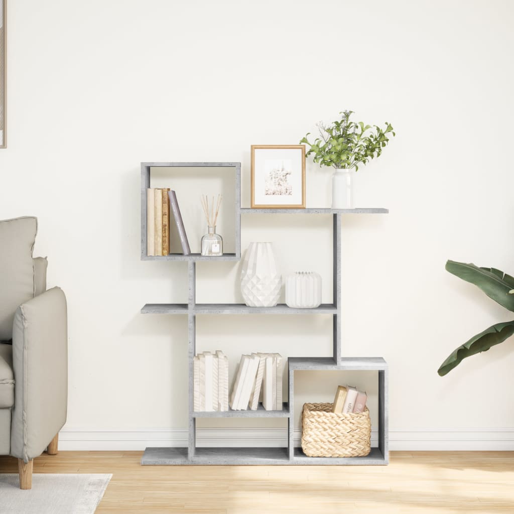 vidaXL Bibliotecă/separator cameră gri beton 92x29x112 cm lemn vidaXL Bibliotecă/separator cameră gri beton 92x29x112 cm lemn