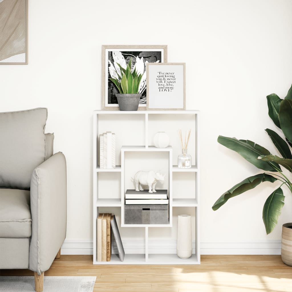 vidaXL Bibliotecă, alb, 63x20x90 cm, lemn prelucrat vidaXL Bibliotecă, alb, 63x20x90 cm, lemn prelucrat