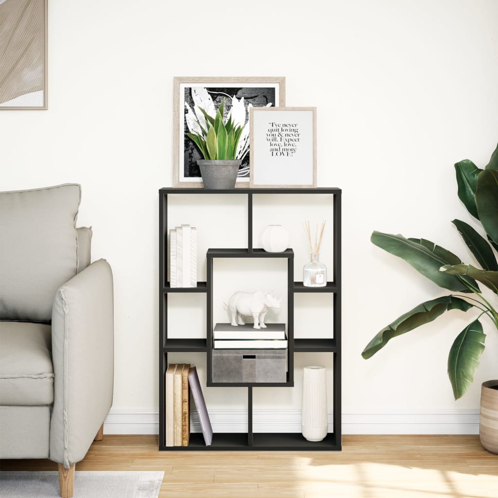 vidaXL Bibliotecă, negru, 63x20x90 cm, lemn prelucrat vidaXL Bibliotecă, negru, 63x20x90 cm, lemn prelucrat