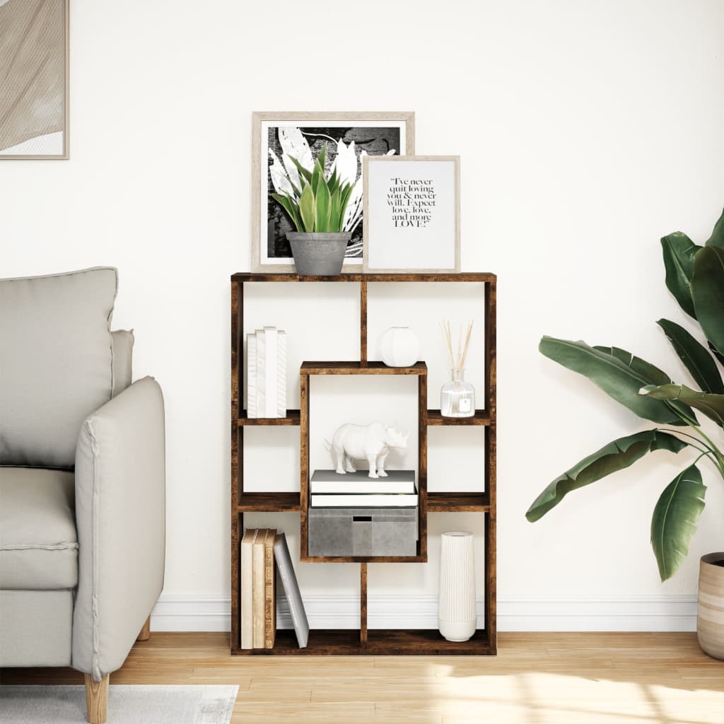 vidaXL Bibliotecă, stejar fumuriu, 63x20x90 cm, lemn prelucrat vidaXL Bibliotecă, stejar fumuriu, 63x20x90 cm, lemn prelucrat