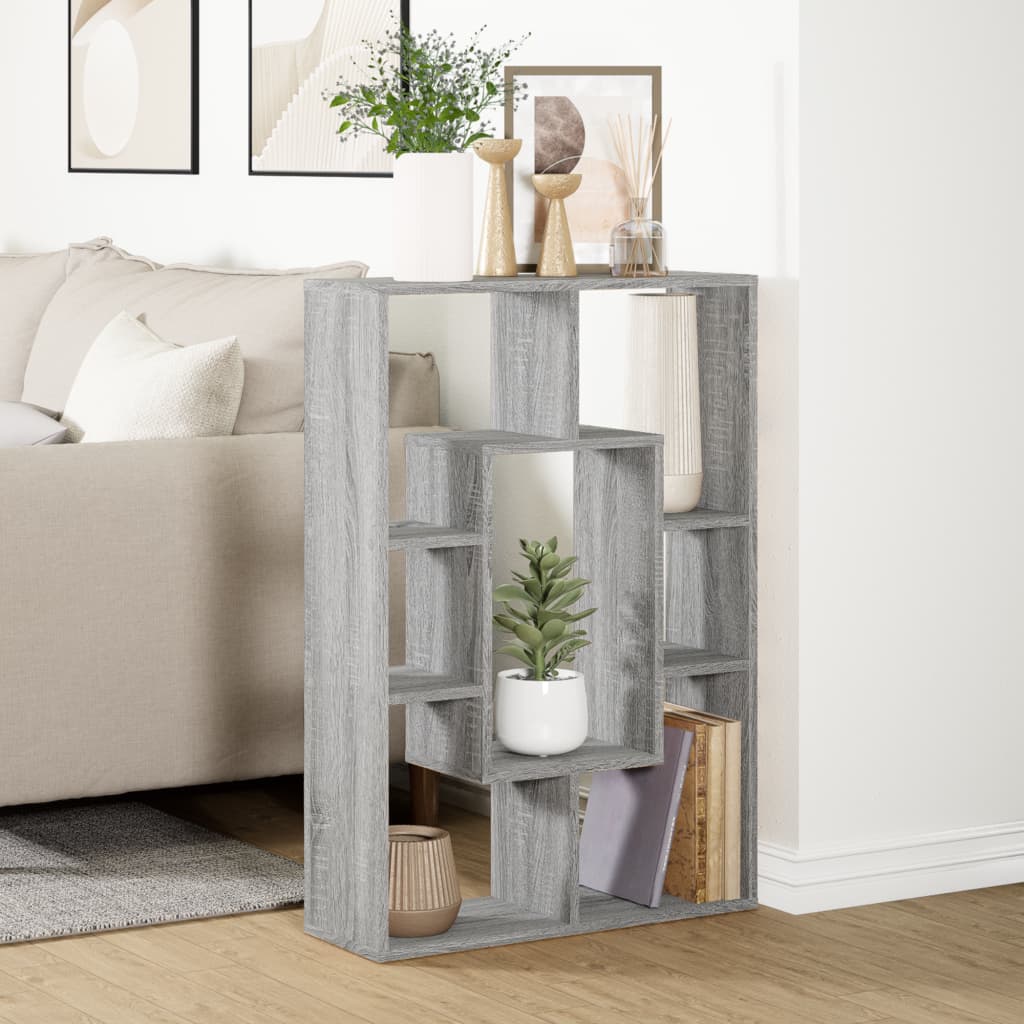vidaXL Bibliotecă, gri sonoma, 63x20x90 cm, lemn prelucrat vidaXL Bibliotecă, gri sonoma, 63x20x90 cm, lemn prelucrat