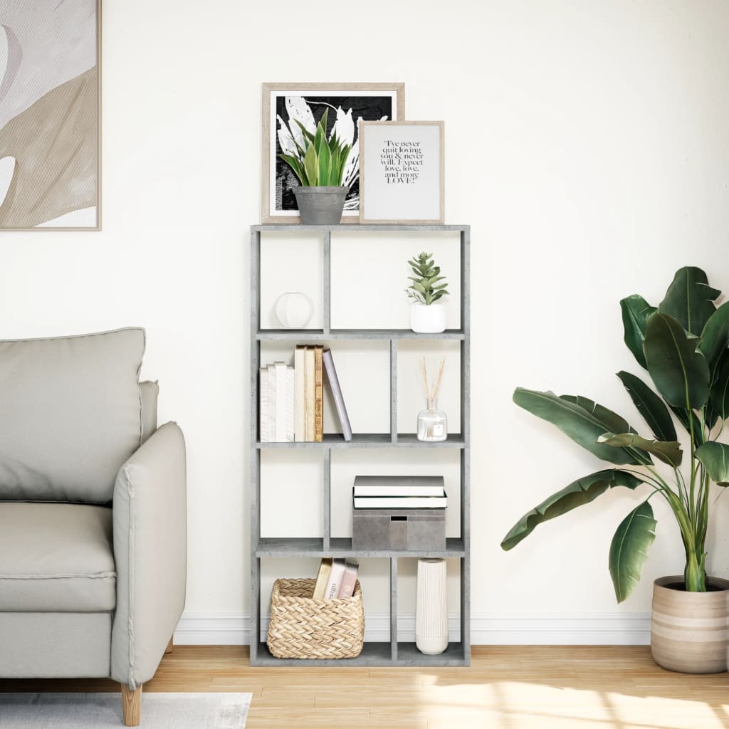 vidaXL Bibliotecă, gri beton, 60x20x120 cm, lemn prelucrat vidaXL Bibliotecă, gri beton, 60x20x120 cm, lemn prelucrat