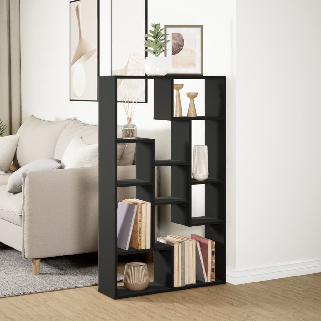 vidaXL Bibliotecă, negru, 72x20x120 cm, lemn prelucrat vidaXL Bibliotecă, negru, 72x20x120 cm, lemn prelucrat