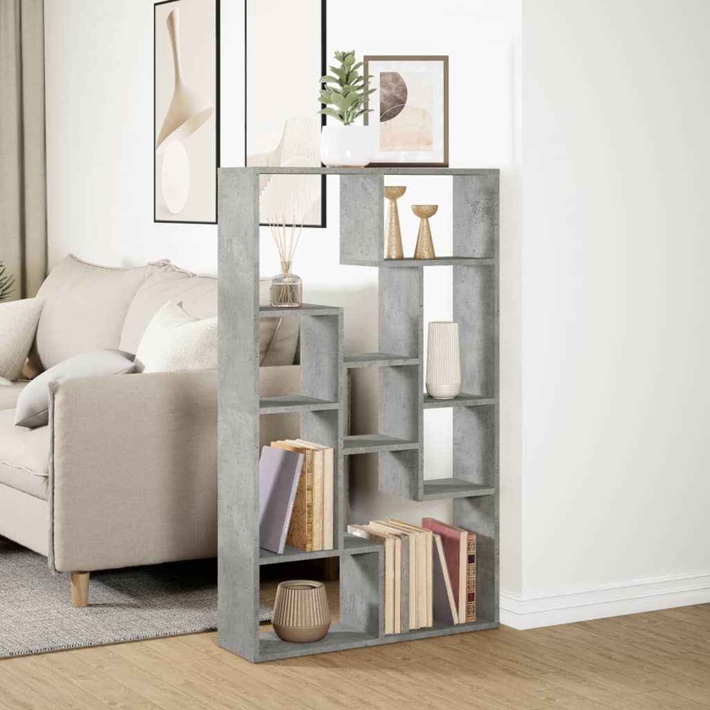 vidaXL Bibliotecă, gri beton, 72x20x120 cm, lemn prelucrat vidaXL Bibliotecă, gri beton, 72x20x120 cm, lemn prelucrat
