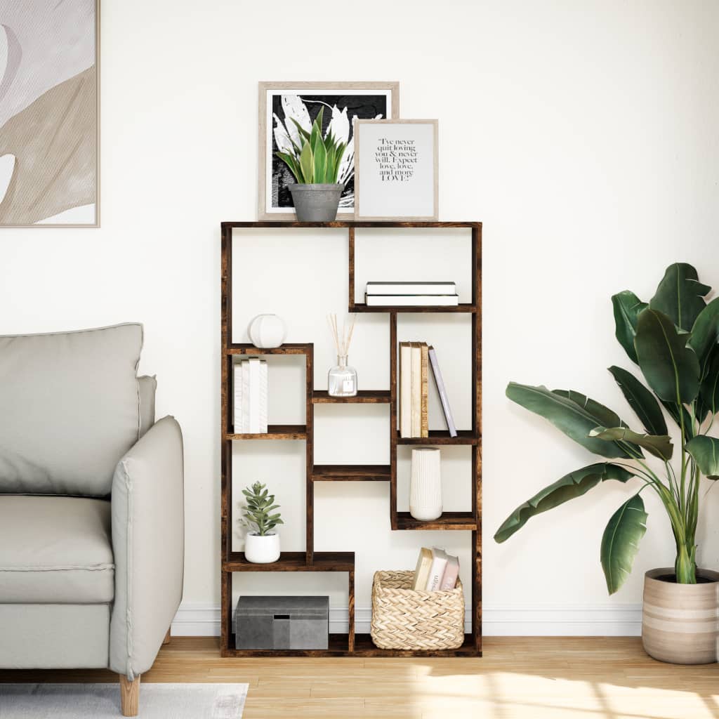 vidaXL Bibliotecă, stejar fumuriu, 72x20x120 cm, lemn prelucrat vidaXL Bibliotecă, stejar fumuriu, 72x20x120 cm, lemn prelucrat