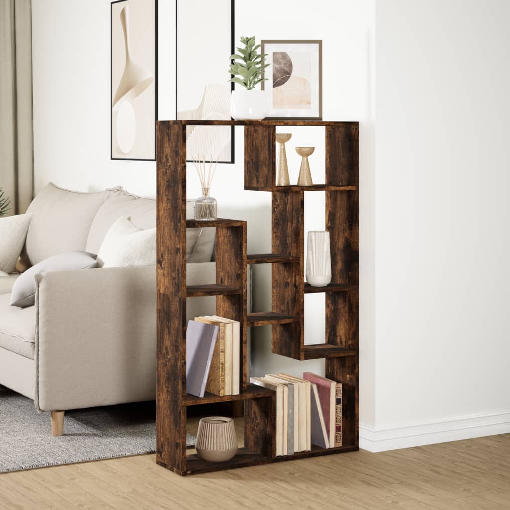 vidaXL Bibliotecă, stejar fumuriu, 72x20x120 cm, lemn prelucrat vidaXL Bibliotecă, stejar fumuriu, 72x20x120 cm, lemn prelucrat