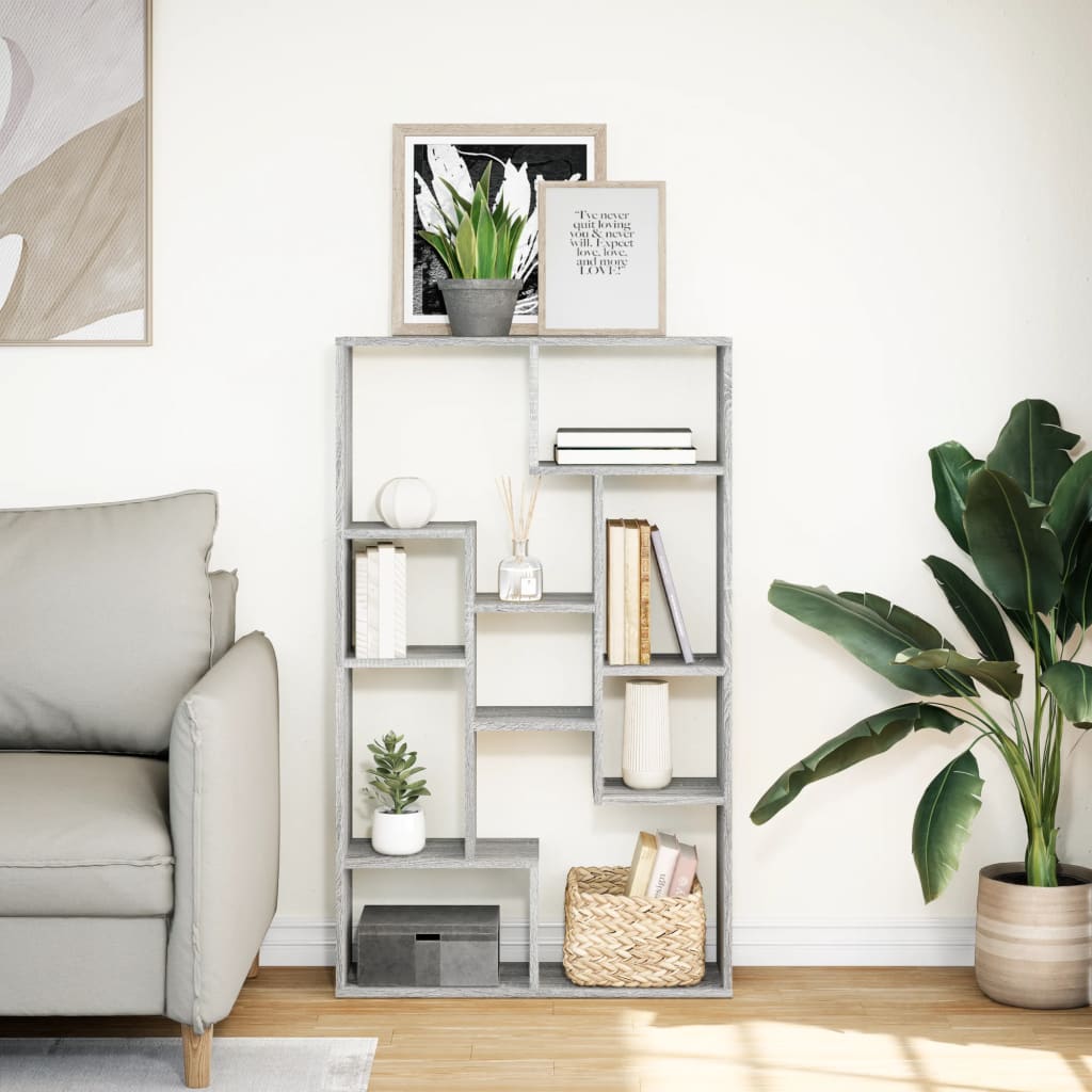 vidaXL Bibliotecă, gri sonoma, 72x20x120 cm, lemn prelucrat vidaXL Bibliotecă, gri sonoma, 72x20x120 cm, lemn prelucrat