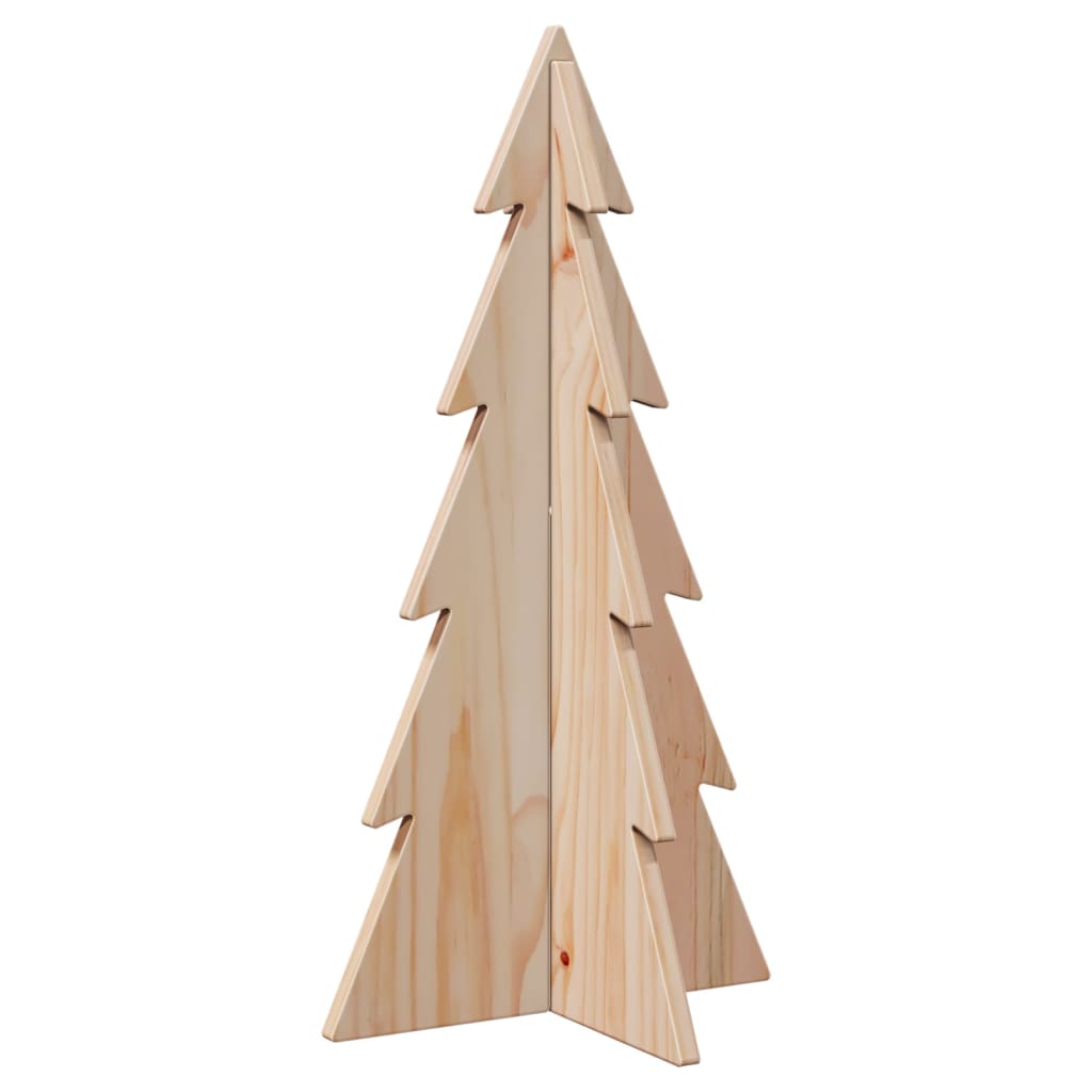 vidaXL Brad de Crăciun decorativ, 59,5 cm, lemn de pin masiv