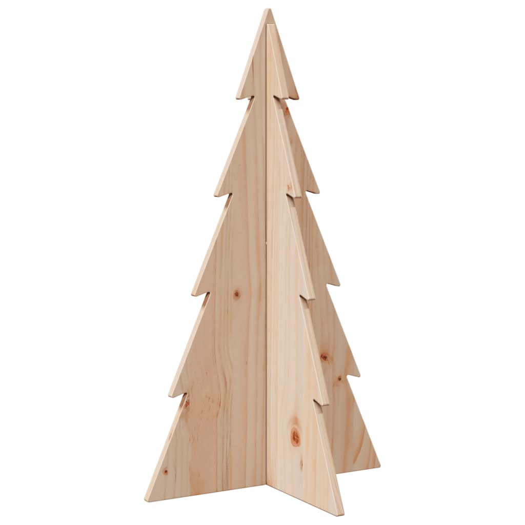vidaXL Brad de Crăciun din lemn decorativ, 80 cm, lemn de pin masiv vidaXL Brad de Crăciun din lemn decorativ, 80 cm, lemn de pin masiv