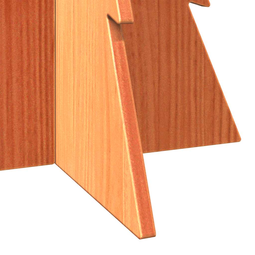 vidaXL Brad de Crăciun decorativ, maro ceruit, 80 cm, lemn pin masiv vidaXL Brad de Crăciun decorativ, maro ceruit, 80 cm, lemn pin masiv