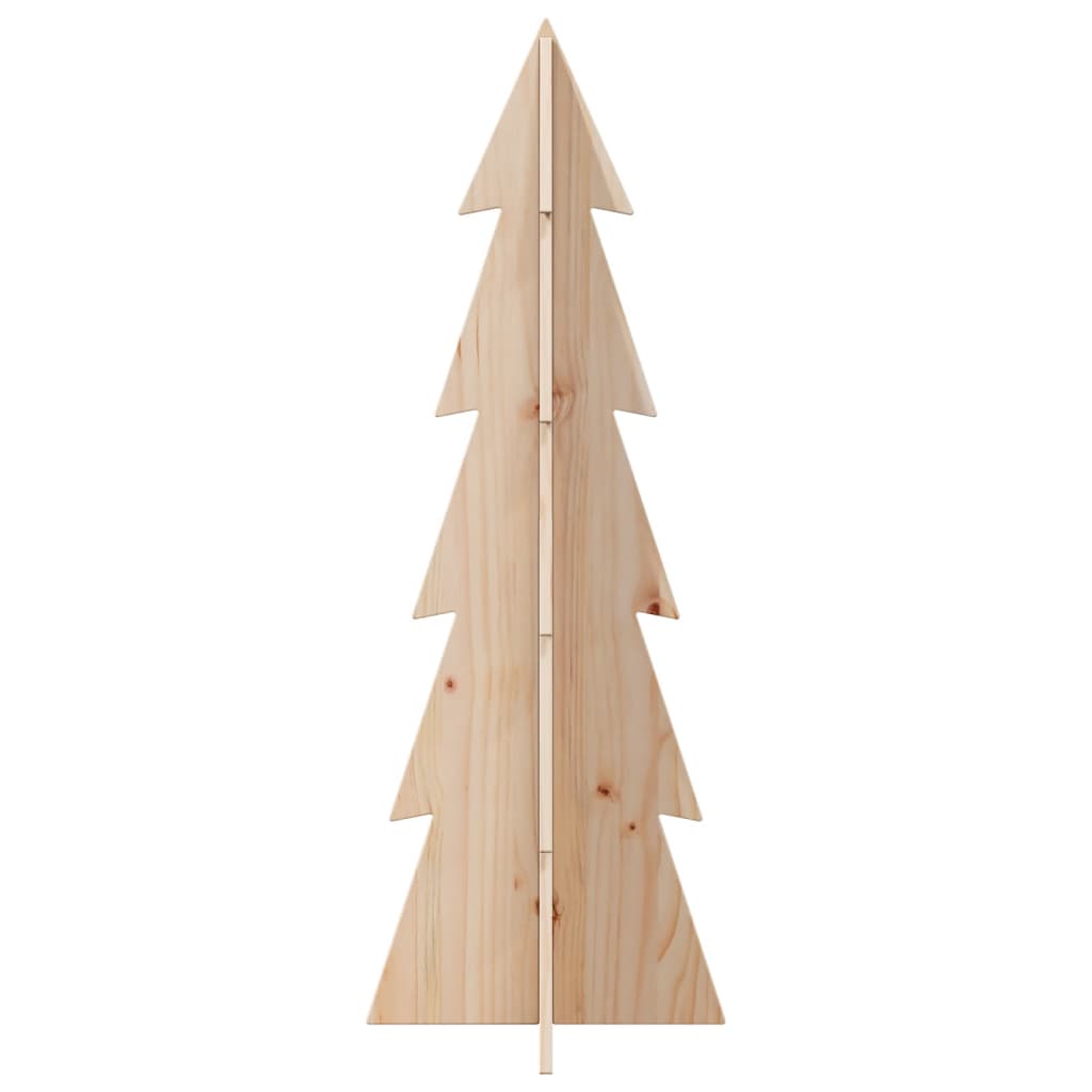 vidaXL Brad de Crăciun din lemn decorativ, 112 cm, lemn de pin masiv vidaXL Brad de Crăciun din lemn decorativ, 112 cm, lemn de pin masiv