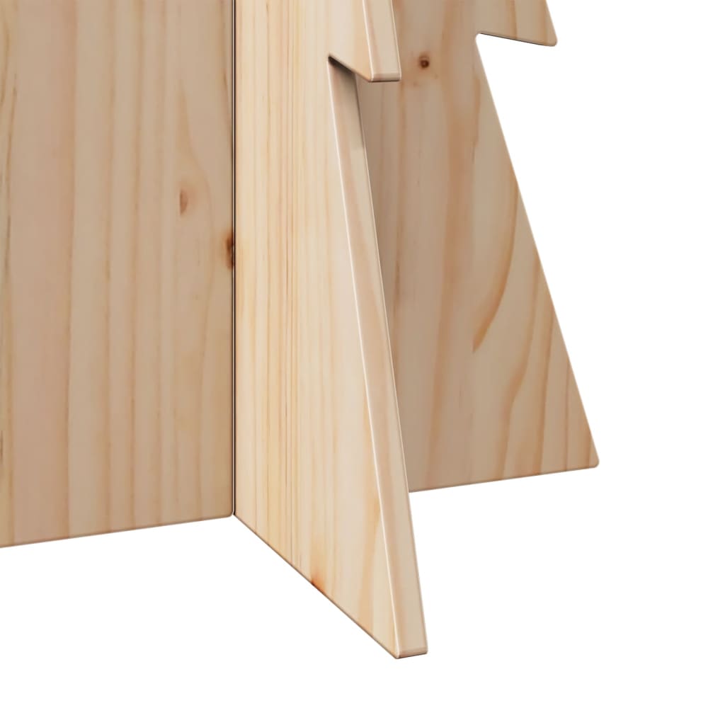 vidaXL Brad de Crăciun din lemn decorativ, 112 cm, lemn de pin masiv vidaXL Brad de Crăciun din lemn decorativ, 112 cm, lemn de pin masiv
