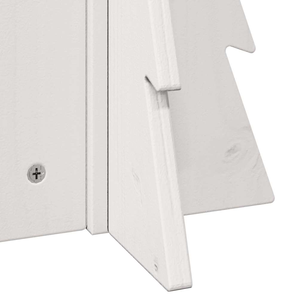vidaXL Brad de Crăciun decorativ, alb, 49 cm, lemn de pin masiv vidaXL Brad de Crăciun decorativ, alb, 49 cm, lemn de pin masiv