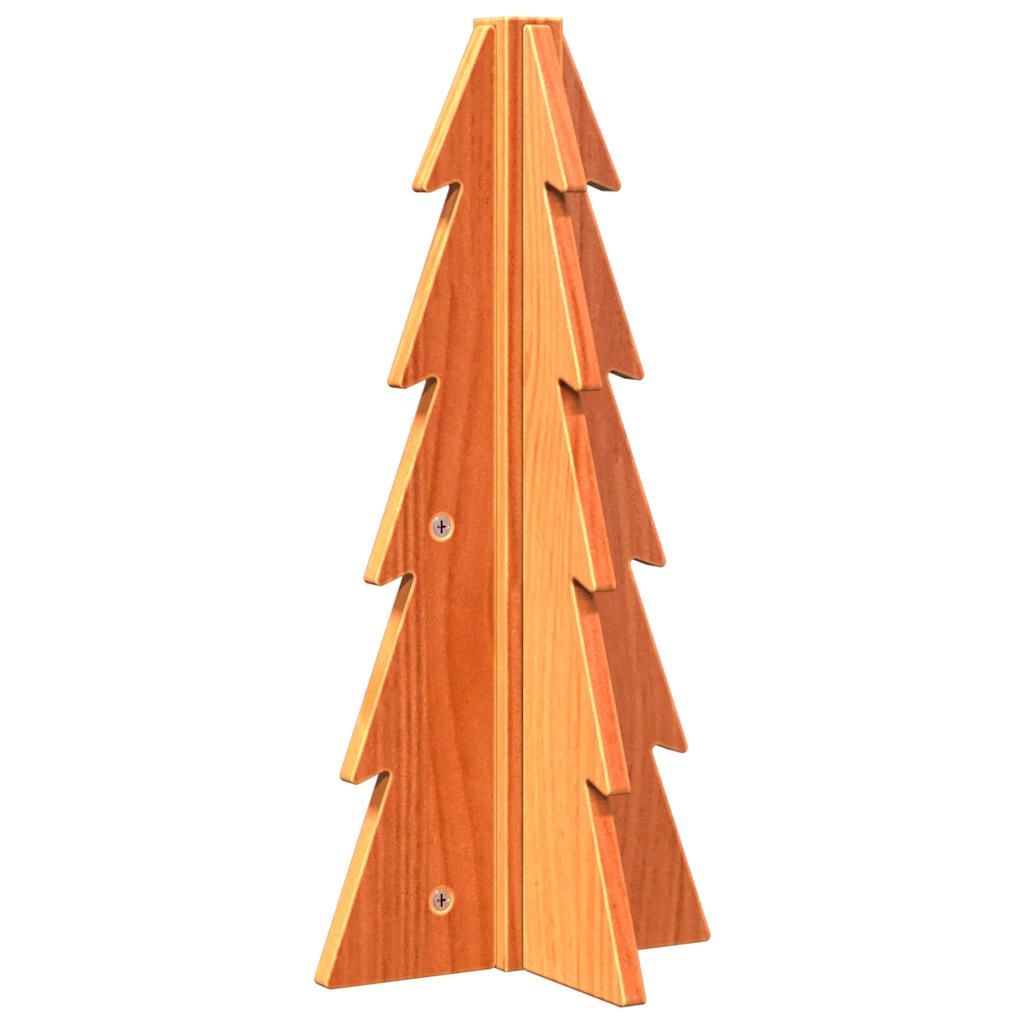 vidaXL Brad de Crăciun decorativ, maro ceruit, 49 cm, lemn pin masiv vidaXL Brad de Crăciun decorativ, maro ceruit, 49 cm, lemn pin masiv