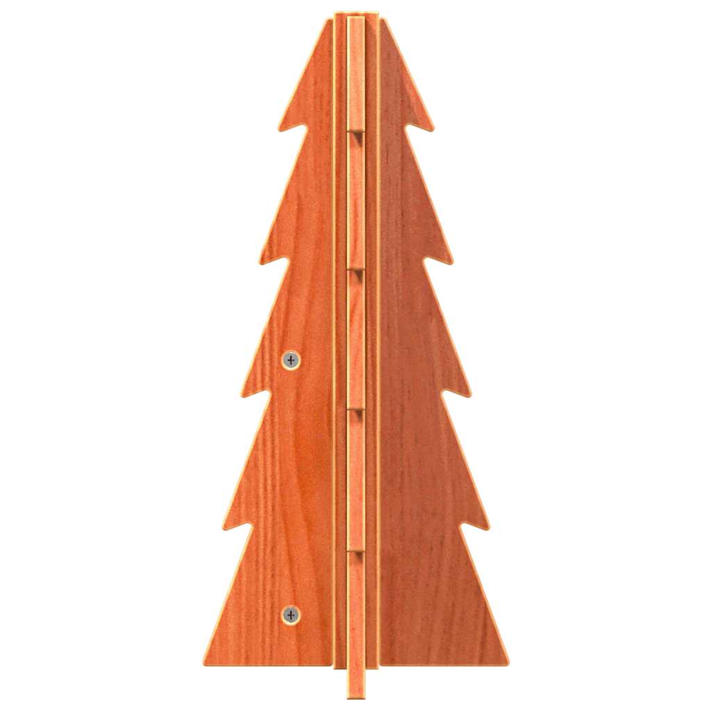 vidaXL Brad de Crăciun decorativ, maro ceruit, 49 cm, lemn pin masiv vidaXL Brad de Crăciun decorativ, maro ceruit, 49 cm, lemn pin masiv