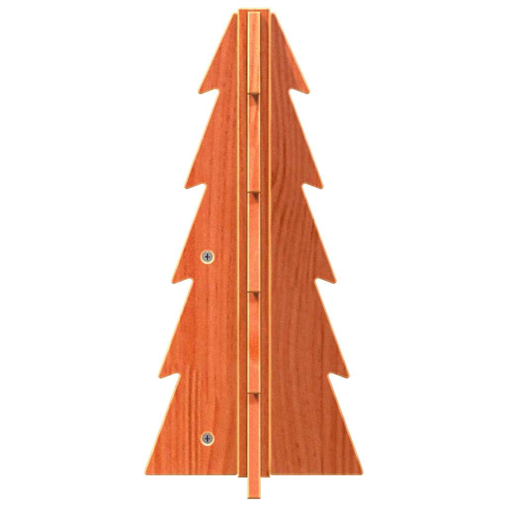 vidaXL Brad de Crăciun decorativ, maro ceruit, 49 cm, lemn pin masiv vidaXL Brad de Crăciun decorativ, maro ceruit, 49 cm, lemn pin masiv